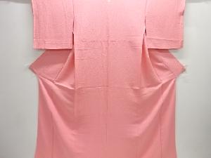 織柄一つ紋色無地着物